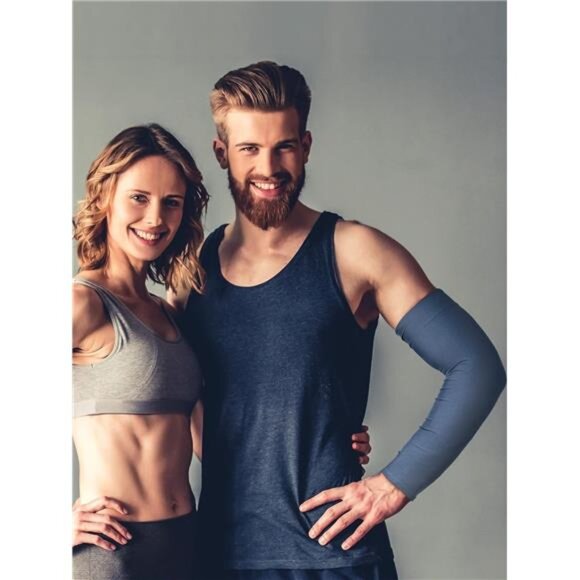 4 Pairs Plus Size Cooling Arm Sun Sleeves for Men Women - Picture 2 of 7